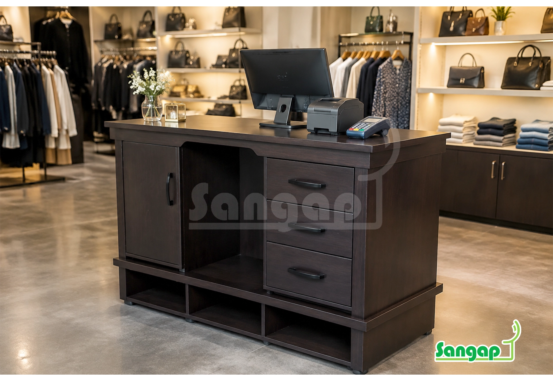 میز اداری ساده سنگپ مدل 05 - Image 4